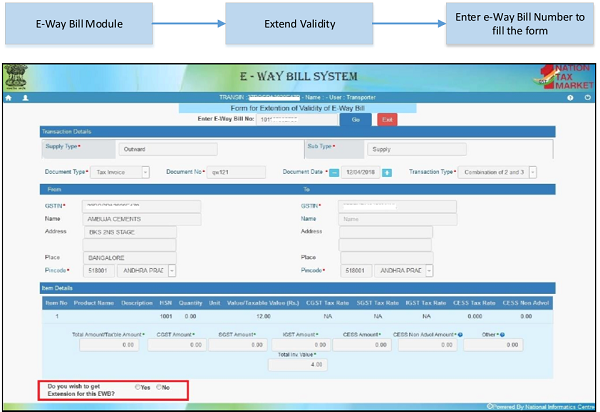 New Enhancements in e-Way Bill System dated 23rd April 20194